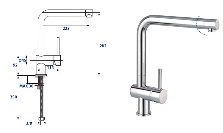 Grifos - Modelo Angular Palos